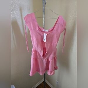 Macro Light New With Tag Pink Short Sleeve Mini Dress